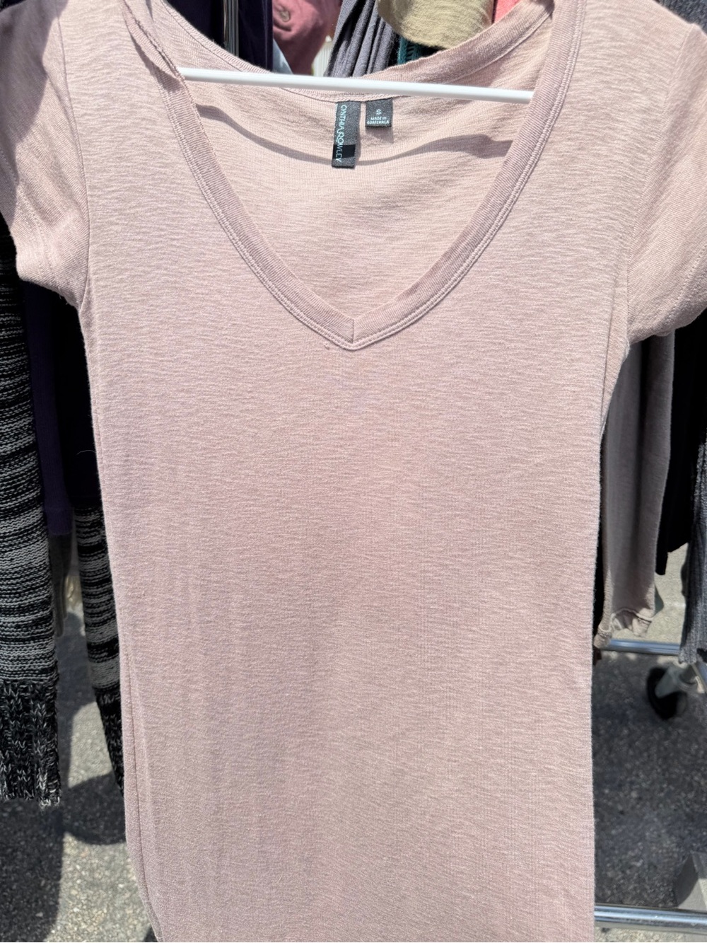 Light Pink V-Neck Women’s Top